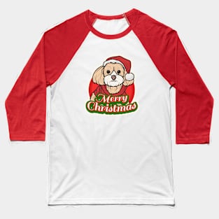 Dog Merry Christmas Baseball T-Shirt